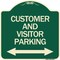 Signmission Customer and Visitor Parking Bidirectional Arrow Heavy-Gauge Aluminum Sign, 18" x 18", G-1818-24217 A-DES-G-1818-24217 - alternate 1